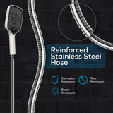 Square Hand Shower for Bathroom Without Hose Pipe – Effortless Shower Experience